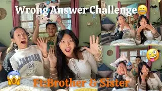 Wrong answer challenge😬Ft:Brother & Sister#contentcreator #viral #beginners #funny #fyp 
