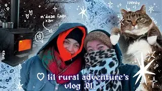 ₊˚⊹☕️ artist vlog .01 ♡ lil rural art retreat ⋮ winter in the prairies ⋮ lots of animals & drawing