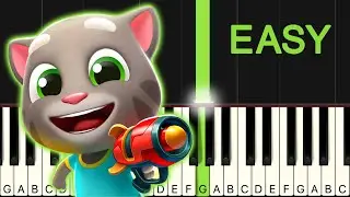 Talking Tom Blast Park Theme Song Easy Piano Tutorial