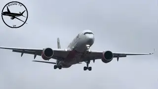 Air India Airbus A350-900 Reg VT-JRF Landing at London Heathrow Airport
