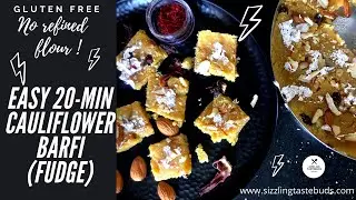 Quick Cauliflower Barfi | GF Cauliflower Fudge| Folkopir Mithai | #DiwaliSweet 🪔  | फूलगोभी बर्फी