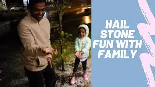 Hail Stone fun with family during evening time🌧🌧❄❄🌨🌨☔☔☔💧💧