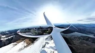 Duo Discus Glider Flight Over Varese Italy | Alps and Lake Views