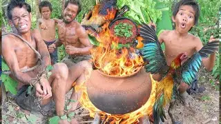 Cook Chicken In Clay Pot / Jungle Cooking Channel