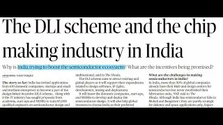 The DLI scheme and the chipmaking industry in India