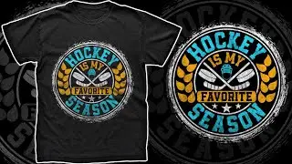 Hockey T-shirt Design Illustrator Tutorial। Advance Vector Modify T-shirt Design । AH T-SHIRT