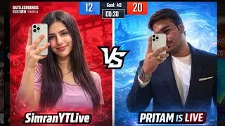1v1 against girl streamer @SimranYTLive 😱#bgmi #gameplay 