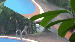 Rainy day in Palm House Boutique Resort, Kep, Cambodia
