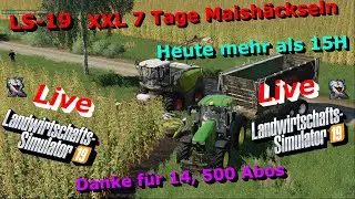 LS19 XXL Maish&auml;ckseln 7 Tage  mit Claas Jaguar 870 & Claas Xerion 3800 #3 Community Stream 🛑LIVE🛑