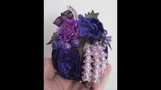 Beautiful Altered Purple Velvet Pumpkin Tutorial - jennings644 - Teacher of All Crafts