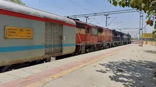 Journey During Last Diesel Days | 17020 Hyderabad-Hisar Weekly Exp. | MLY WDM3D Twins😍