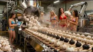 Inside a Modern Black Garlic Factory | Full Process From Fresh Garlic to Black Garlic