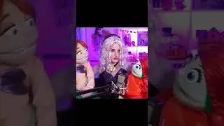 🧜🏻&zwj;♀️🦀Cosplaying with baby Crylie & Stephy on my improv ventriloquism streams😁 #shorts  #disney
