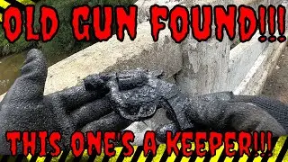 Gun Found Magnet Fishing In An Old Urban Creek!