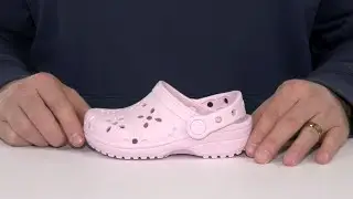 Crocs Kids Classic Clogs with Floral Cut Out Design (Toddler) SKU: 9985462
