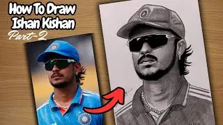 Ishan Kishan Drawing Easy step by step part-2 | How to draw Ishan Kishan for beginners tutorial easy