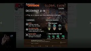 Global Event STRIKE IMPORTANT INFO - The Division 1.8