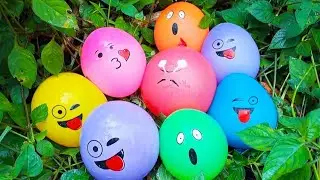Kids Find Colorful Balloons & Pop Water Balloons 💦 Fun Playtime