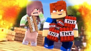 BLOWING UP HER HOUSE !? || Minecraft CUSTOM GAME