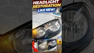 Volkswagen Passat Headlight Glow Up 🧽 #beforeandafter #cardetailing