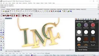 Aula de Rhinoceros + Panther - Pingente Monograma #joia3d