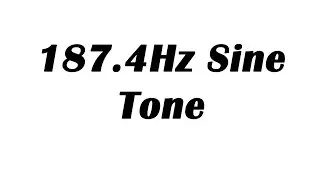 187.4Hz Sine Wave Test Tone