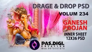 Drag & Drop Ganesh Poojan inner Sheet Psd-12x36|VOL-234| #psd #photo #vidhi | whatsapp 9879707870 |