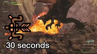 MH Wilds - Bow 30 second speedrun Tempered Rathalos