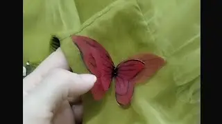 How to make handpainted organza butterfly with soldering iron ✨
