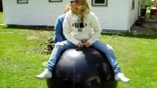 Heatstreched Big Black Space Hopper Ball