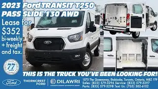2023 Ford TRANSIT T250 PASS SLIDE 130 AWD Lease for $352 bi-weekly freight & tax! At Thorncrest Ford