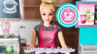Unboxing Barbie Coffee Shop ou Barbie Cafeteria