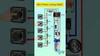 555 Timer Music Piano Circuit #Shorts #piano #555timer