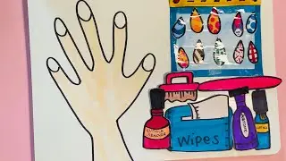 Paper diy (no music) nail art tutorial | nail care ASMR