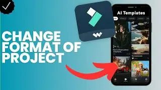 How to change the format of a project in Filmora?