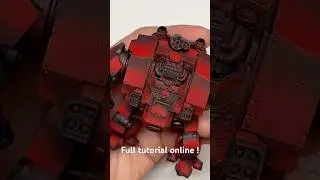 Airbrushing blood angels dreadought 🩸 #paintingwarhammer #warhammer40k #airbrush #warhammer40000