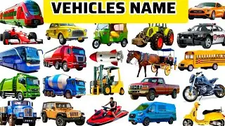 30 Vehicles for Kids | Learn Vehicle Names in English | Fun Transport Vocabulary
