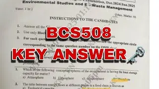 BCS508 Key Answer Vtu |Today's Paper 30Jan 2025