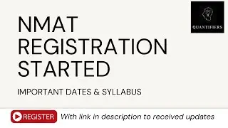 NMAT 2021 Registration Started || Important Dates & Guidelines