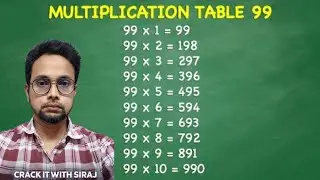 MULTIPLICATION OF 99 #exam #maths #social #tricks 
