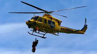 RAC Rescue Helicopter - Water Rescue Training - Champion Lakes WA - 7 Nov 2022