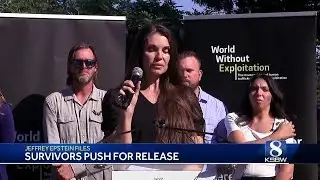 Epstein and Maxwell survivors rally in Washington, D.C. for accountability