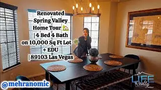 Renovated Spring Valley Home Tour 🏡 | 4 Bed 4 Bath on 10,000 Sq Ft Lot 🌴 + EDU | 89103 Las Vegas