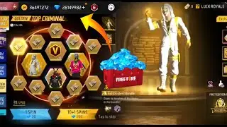 NEW CRIMINAL RING EVENT FREE FIRE 🔥 GOLDEN TOP CRIMINAL BUNDLE SPIN 😱FREE FIRE NEW EVENT😱