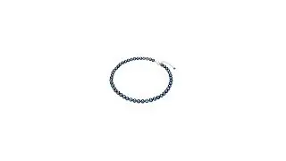 Colier scurt Valero Pearls argint cu perle de cultură negru indigo @ SimplyChic.ro