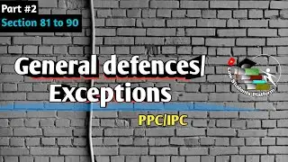 Section 81 to 90 | General defences/Exceptions | PPC IPC | LSP | Law Students Platform