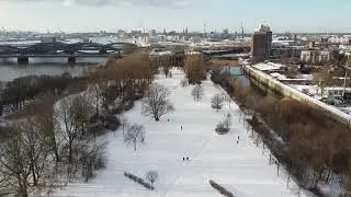 DJI Mavic Mini: Elbpark Entenwerder (Snow Edition) 30.01.2021 (2.7K)