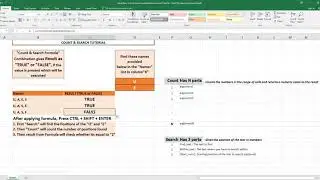 Excel Basic Count & Search Combination Function Simple Tutorial