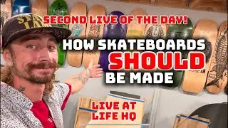 How skateboards SHOULD be Made: live shaping, graphic application and instructions on a signature! ￼