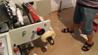Self-adhesive barcode label die cutting machine
